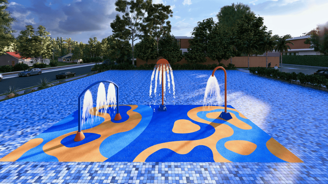 piso infantil sustentável e próprio para água - Linha AcquaMulti - Multiplay Pisos