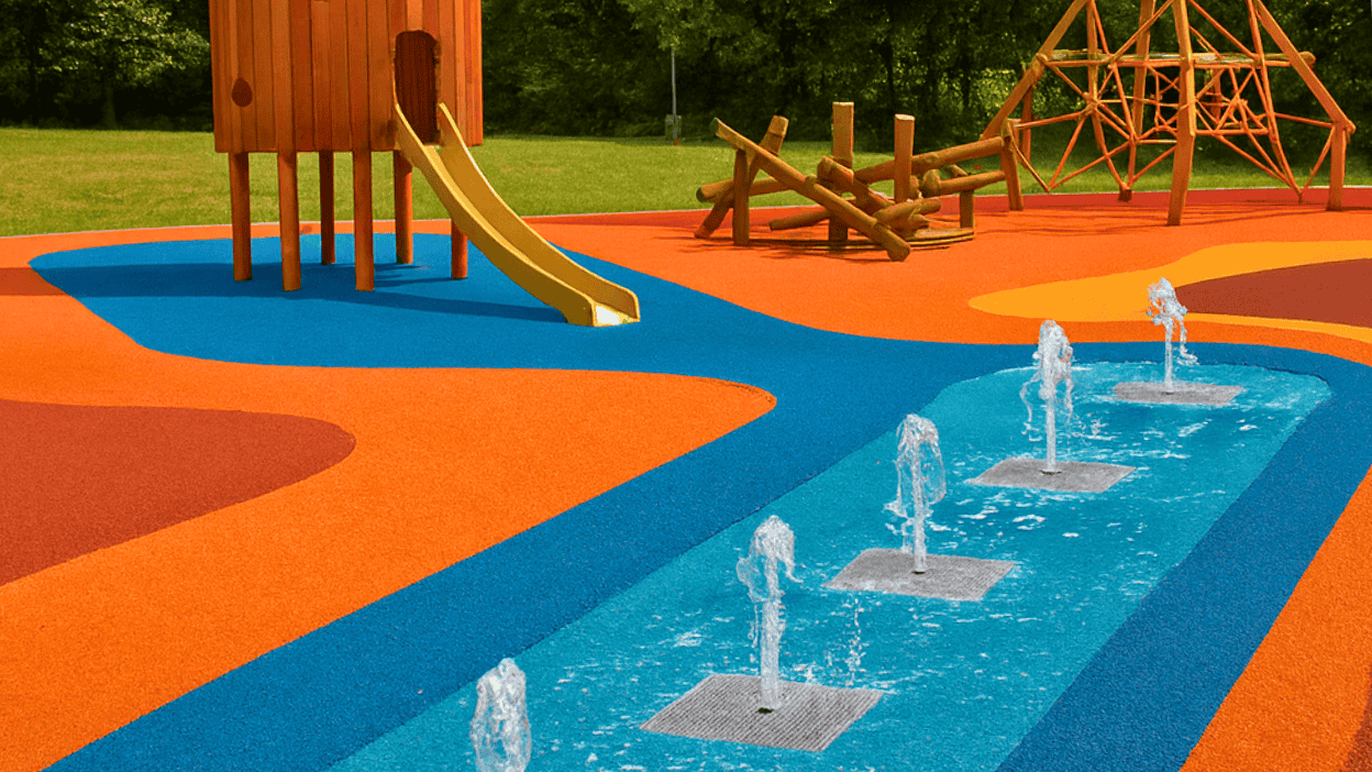 Projeto de piso para área molhada em playground infantil - Multiplay Pisos